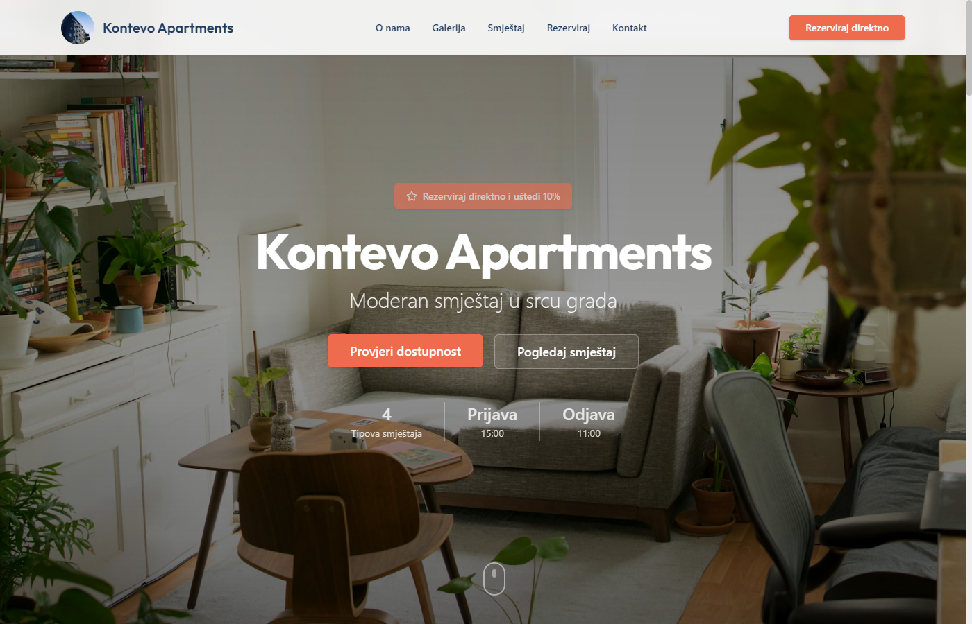 Profesionalna web stranica za goste