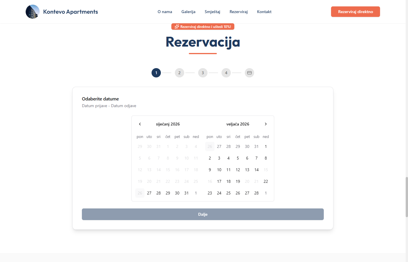 Jednostavan proces rezervacije